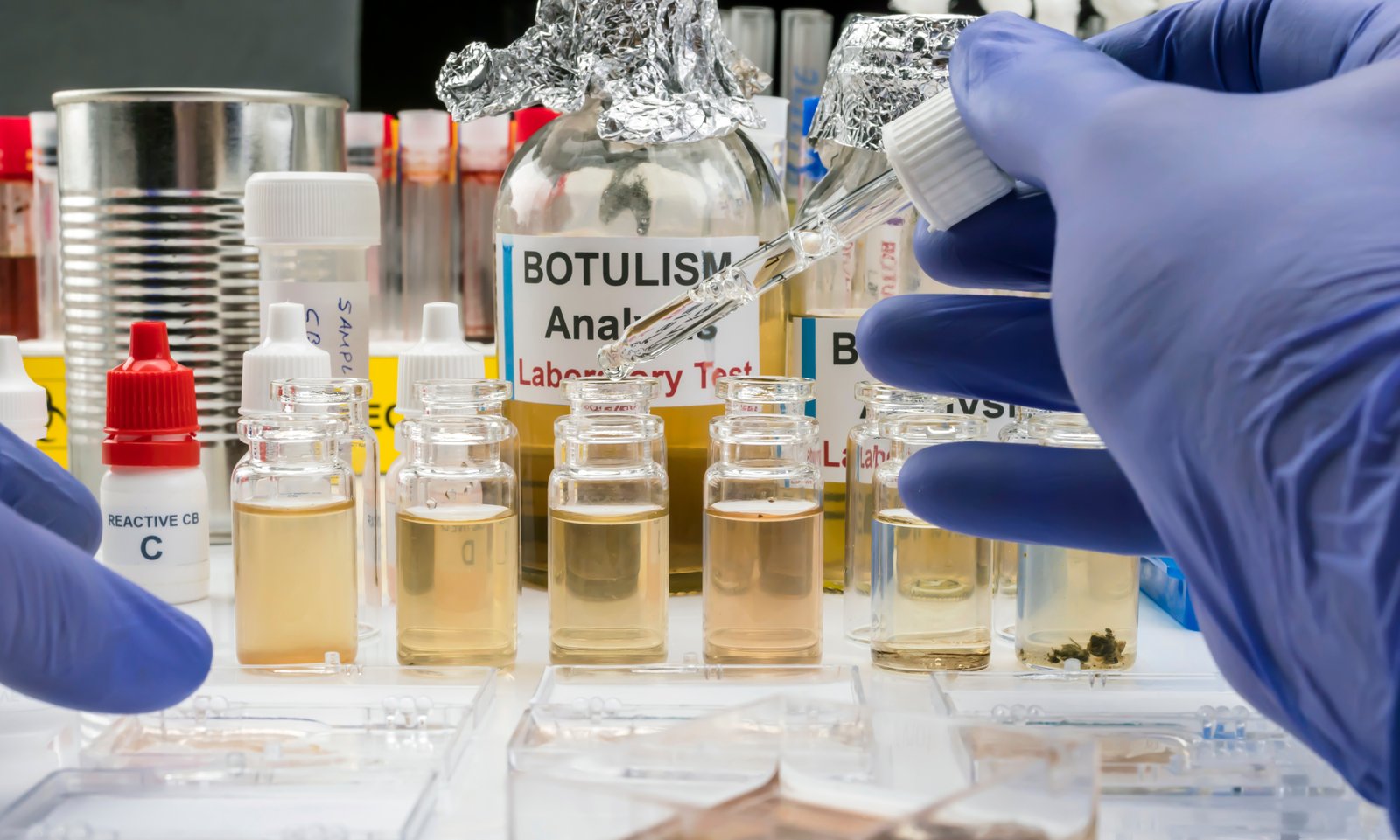 Research scientist working with healthcare samples in a lab
